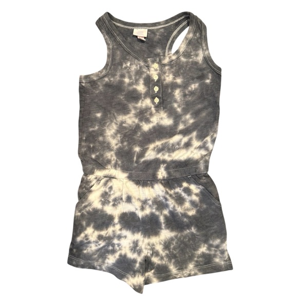 More Than Magic Gray Tie-Dye Romper | Casual & Comfy Summer Outfit - Picture 1 of 6